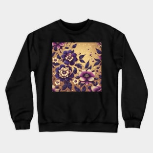 Purple Flowers Crewneck Sweatshirt